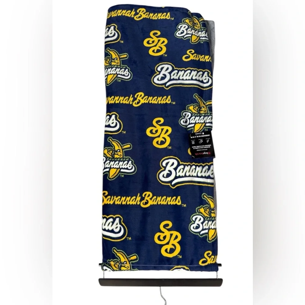 Savannah Bananas Plush Throw Blanket 60x70 Super Soft Official Baseball Team NWT